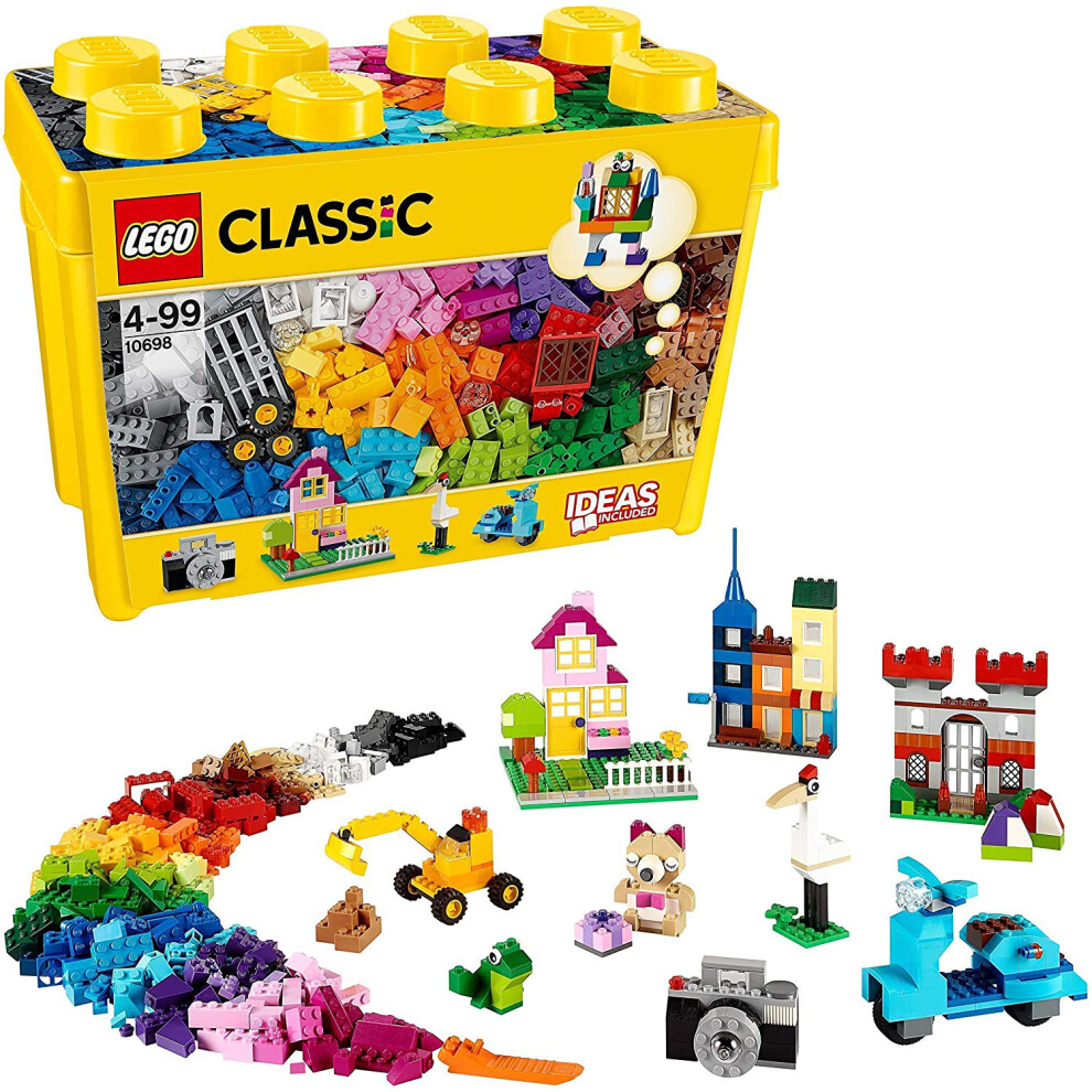 Lego 10698 Classic Large Creative Brick Box Construction Set, Toy Storage, Fun Colourful Toy Bricks For Masters