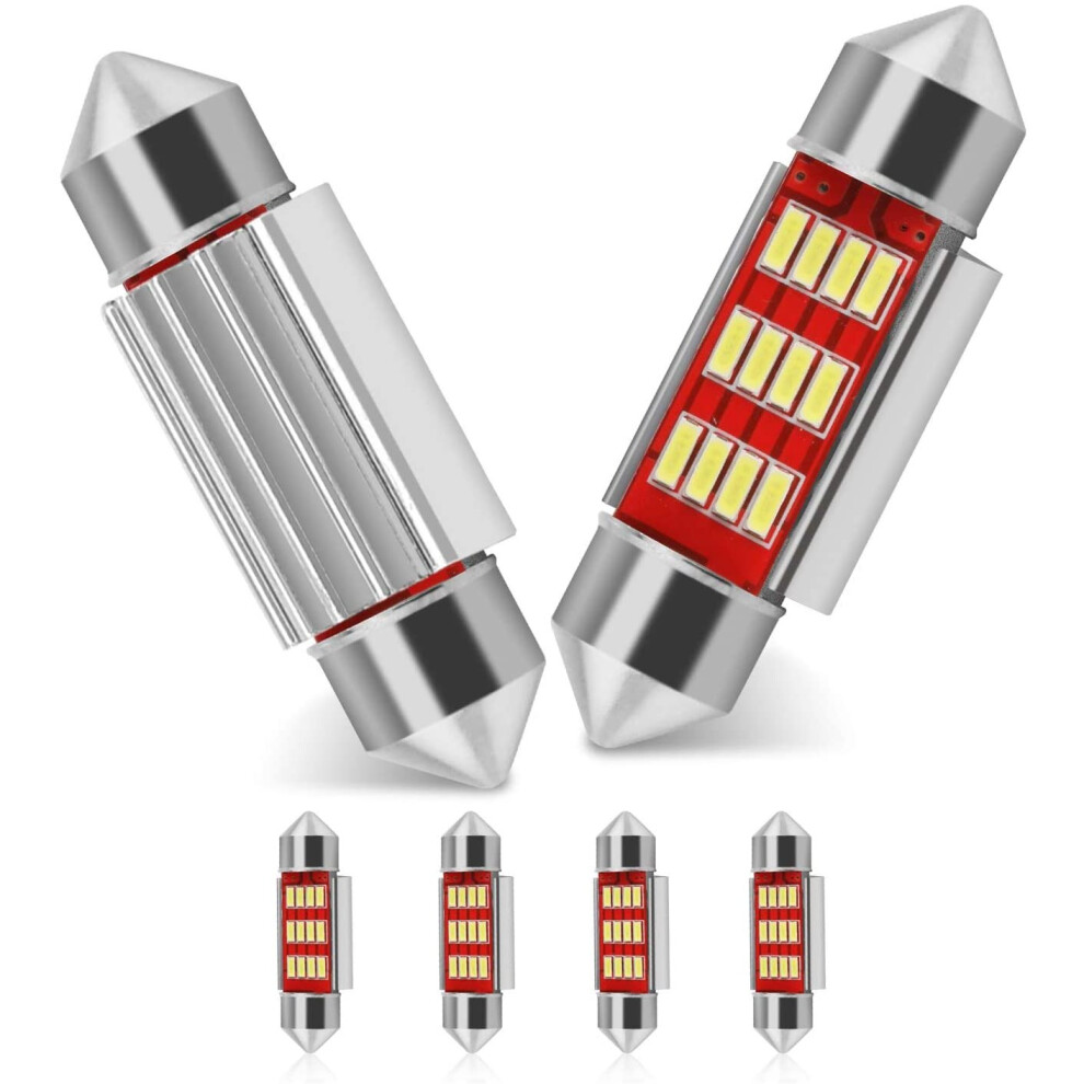 39Mm Festoon Led Car Bulb 6Pcs, Led Dome Reading Xenon Bulbs Car Interior Replacement License Plate Lights Map... White/Light 606895341824