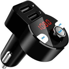 FirstE FM Transmitter Bluetooth 4.2 Car Radio Audio Adapter, FM Modulator Car MP3 Player Handsfree Car Kit Support 5V 3.1A Dual...