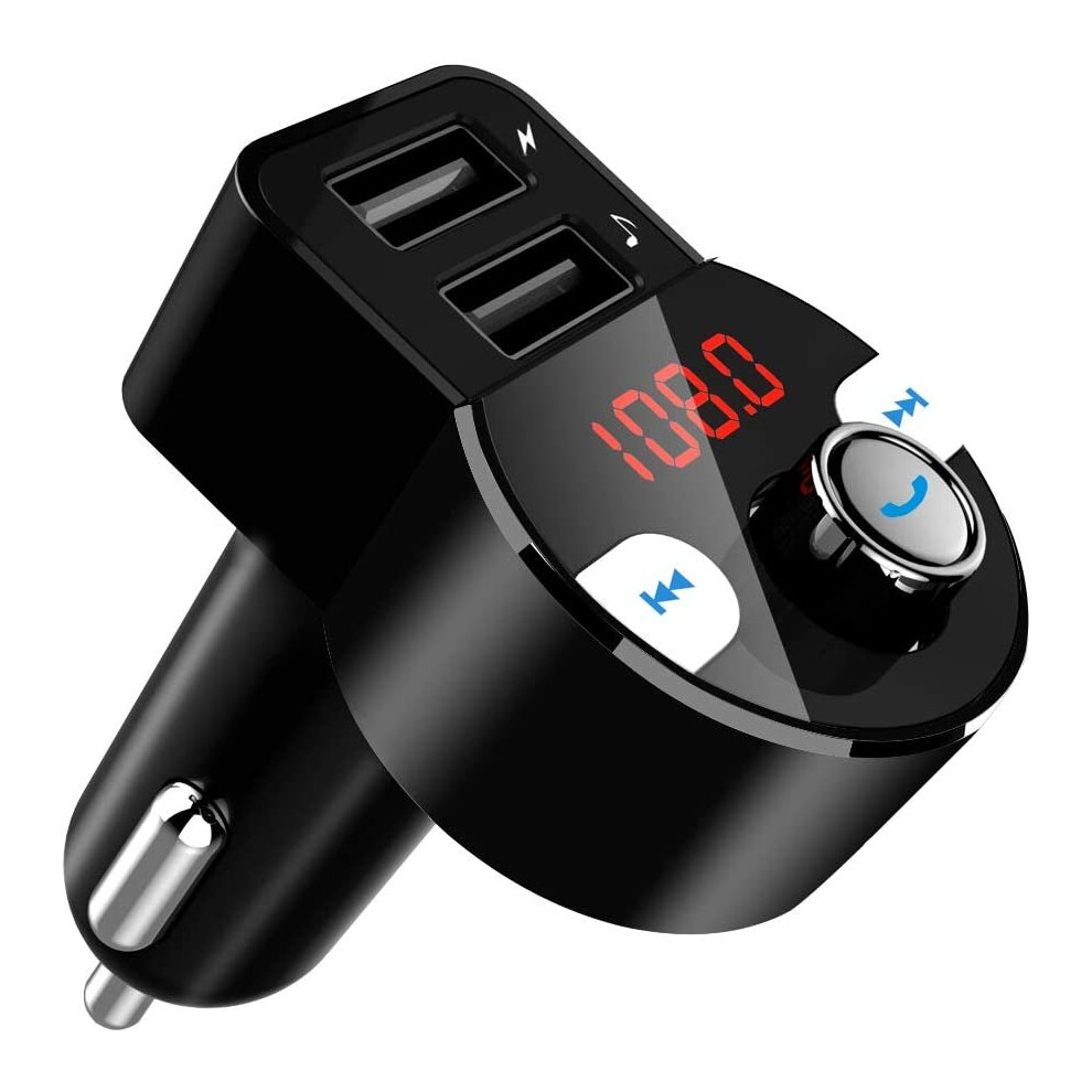 Firste Fm Transmitter Bluetooth 4.2 Car Radio Audio Adapter, Fm Modulator Car Mp3 Player Handsfree Car Kit Support 5V 3.1A Dual... 791256205461