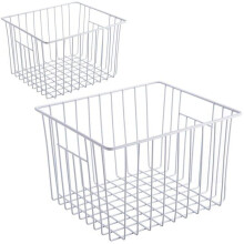 iPEGTOP 30cm Freezer Household Wire Storage Organizer Bins Basket with Handles for Kitchen Pantry Laundry Room Cabinets...