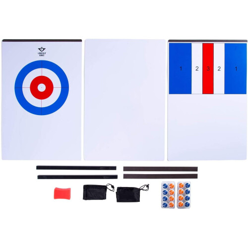 Engelhart - Giant Curling and Shuffleboard Game 180CM - Easy assembling with magnetic strips 1