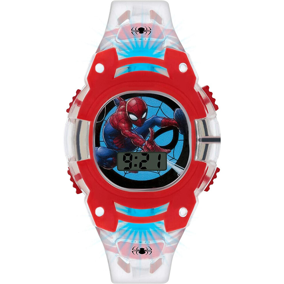 Spiderman Boys Digital Watch with PU Strap SMH4000