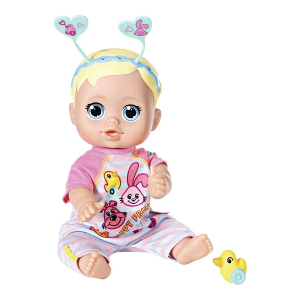 BABY born 826164 Funny Faces-Bouncing Baby an Interactive Doll with Functions, 36 cm