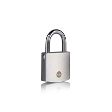 LIKE-NEW Yale Y120B/50/127/1- Brass Padlock with Chrome Finish (50 mm) - Outdoor Lock for Shed, Gate, Chain, Door - 3 Keys - High Security