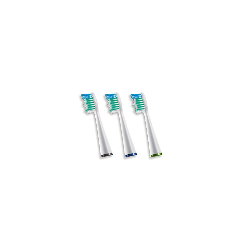 LIKE-NEW Waterpik Standard Brush Heads, Replacement Sonic Toothbrush Heads for Sensonic and Complete Care, Pack of 3 (SRRB-3E)