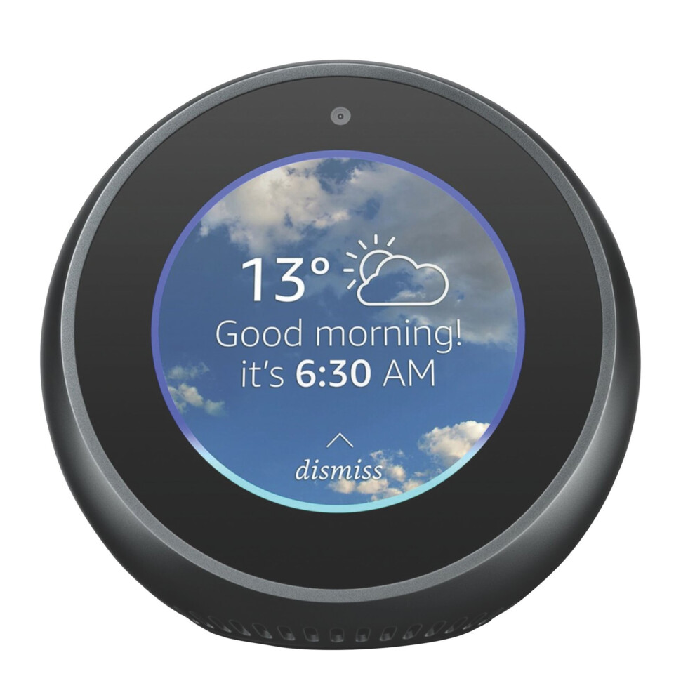 Amazon Echo Spot, Smart Alarm Clock with Alexa - Black