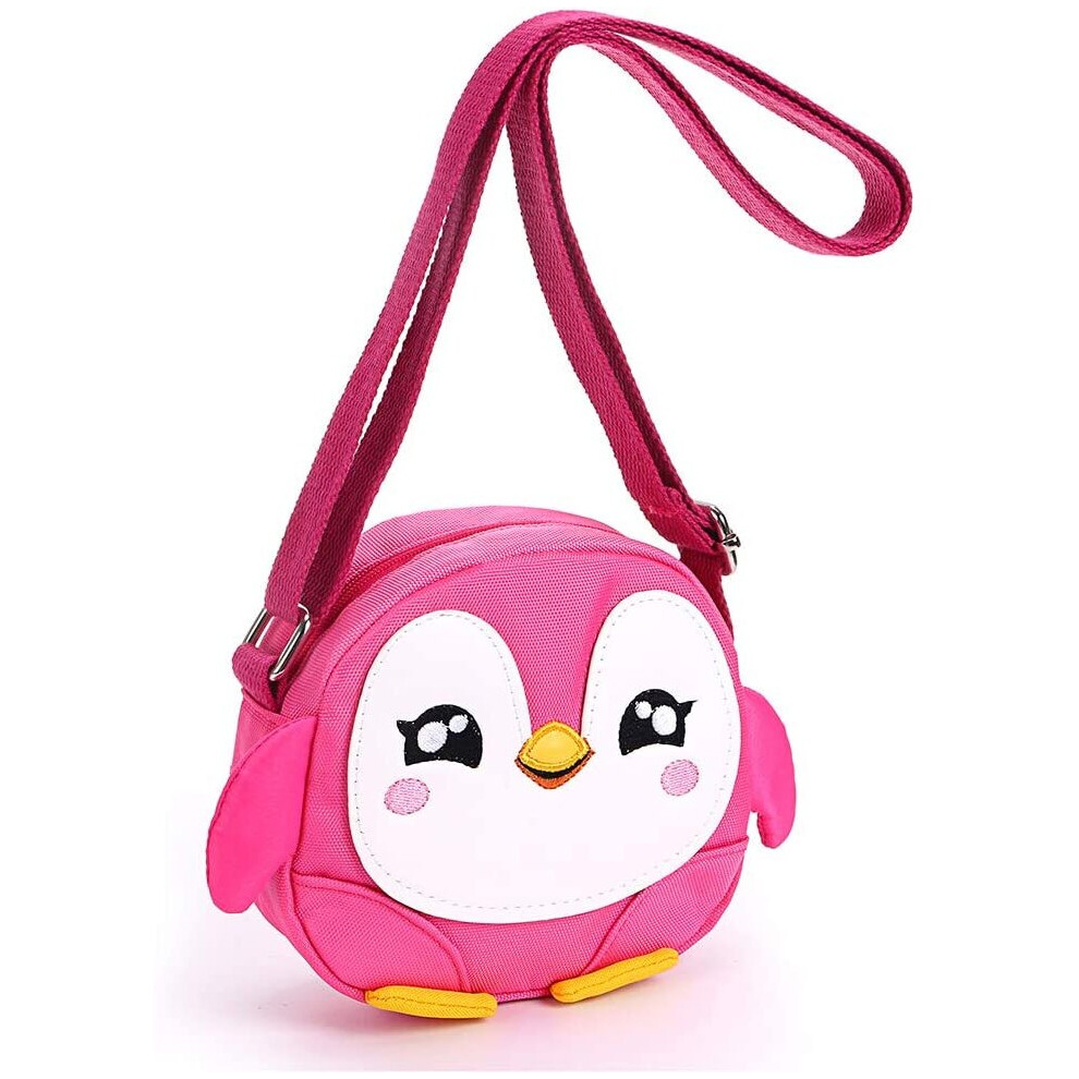 Brand:-Sumnacon Sumnacon Little Girls Small Purse Shoulder Handbag Cross Body Messenger Bag With Zipper - Nice Stocking Filler (Penguin ) Pink