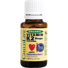 ChildLife Essentials, Gouttes de Vitamine K2 Biologique, Baie Naturelle, 5 mcg, 0,25 fl oz (7,5 ml)