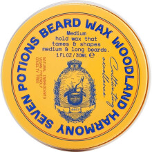 SEVEN POTIONS Natuurlijke Baard Styling Wax voor Medium Hold - 1 oz, Vormt en Voedt Zonder Stijfheid (Woodland Harmony)