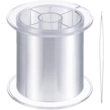 500 m Clear Nylon Invisible Thread for The Hanging Ornaments and Sew Hobby, Strong and Invisible,with Bead Needle (0.25mm)
