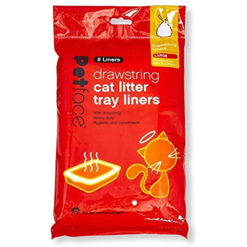 Petface Cat Litter Tray Drawstring Liners, 8 Large Liners