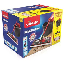 Vileda 158575 Box System Mop, Game with STRIZZATORE, Cube, plate rectangular and 2 Cloths Revolution 2 in 1, Other, Multicolor,...