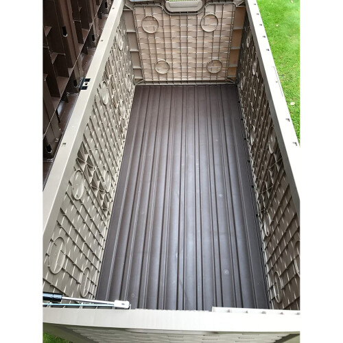 Starplast Jumbo XXL Rattan Style Outdoor Garden Storage Box With Piston