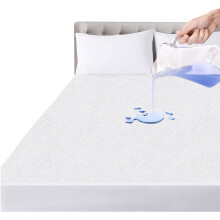 Utopia Bedding Waterproof Mattress Protector - Double (135 x 190 cm), Premium Terry Mattress Cover 200 GSM, Breathable, Fitted...