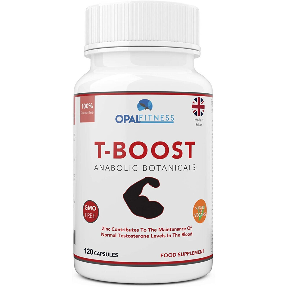 Testosterone And Libido Booster For Men By Opal Fitness - Anabolic Male Enhancing Vegan Capsules With Maca Root, Ginkgo Biloba,...