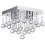 Litecraft Orlando Light Small Square Bathroom IP44 Rated Flush Mounted Ceiling Light in Chrome (4 Light) 1