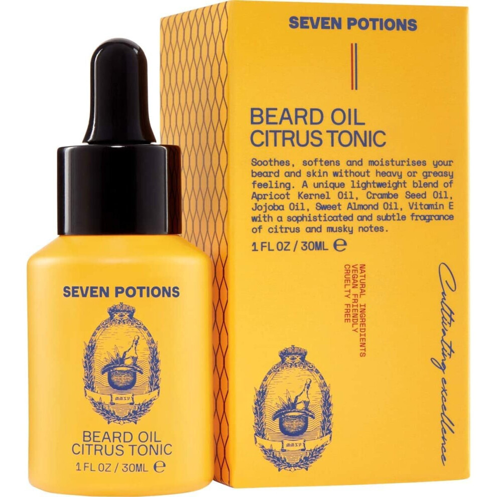 Visit-The-Seven-Potions-Store Seven Potions Premium Beard Oil For Men Â Jojoba Oil Beard Softener To Nourish Skin, Hair, And Stop Beard Itch Â All-Natural,...