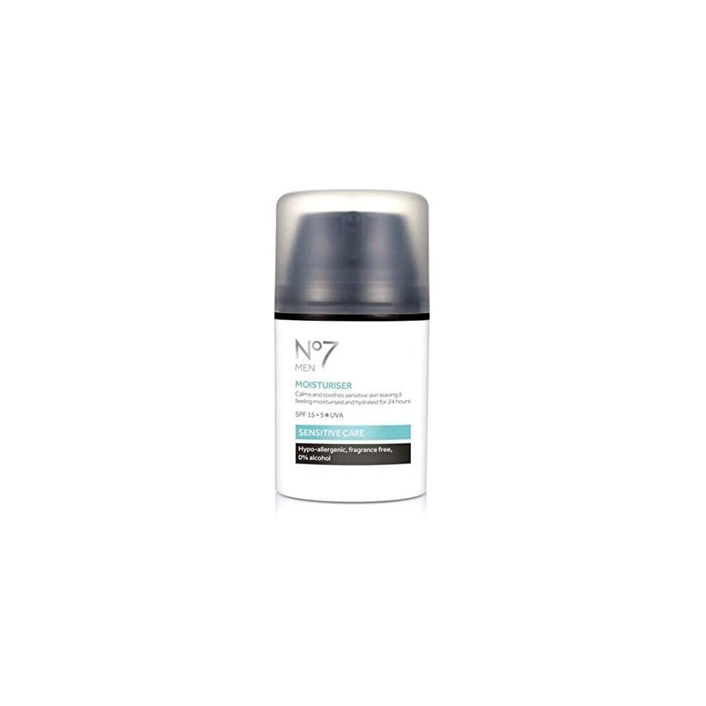 No7 Men Sensitive Care Moisturiser 50ml (Boxed)