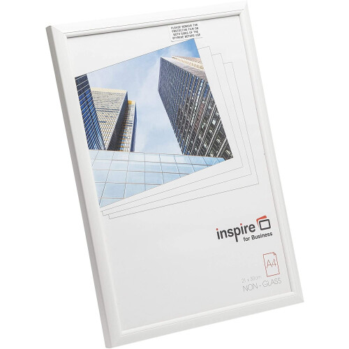 Hampton Frames EASY LOADER Poster Certificate Photo Frame Plexi White A4 (21x30cm) EASA4WHP 1