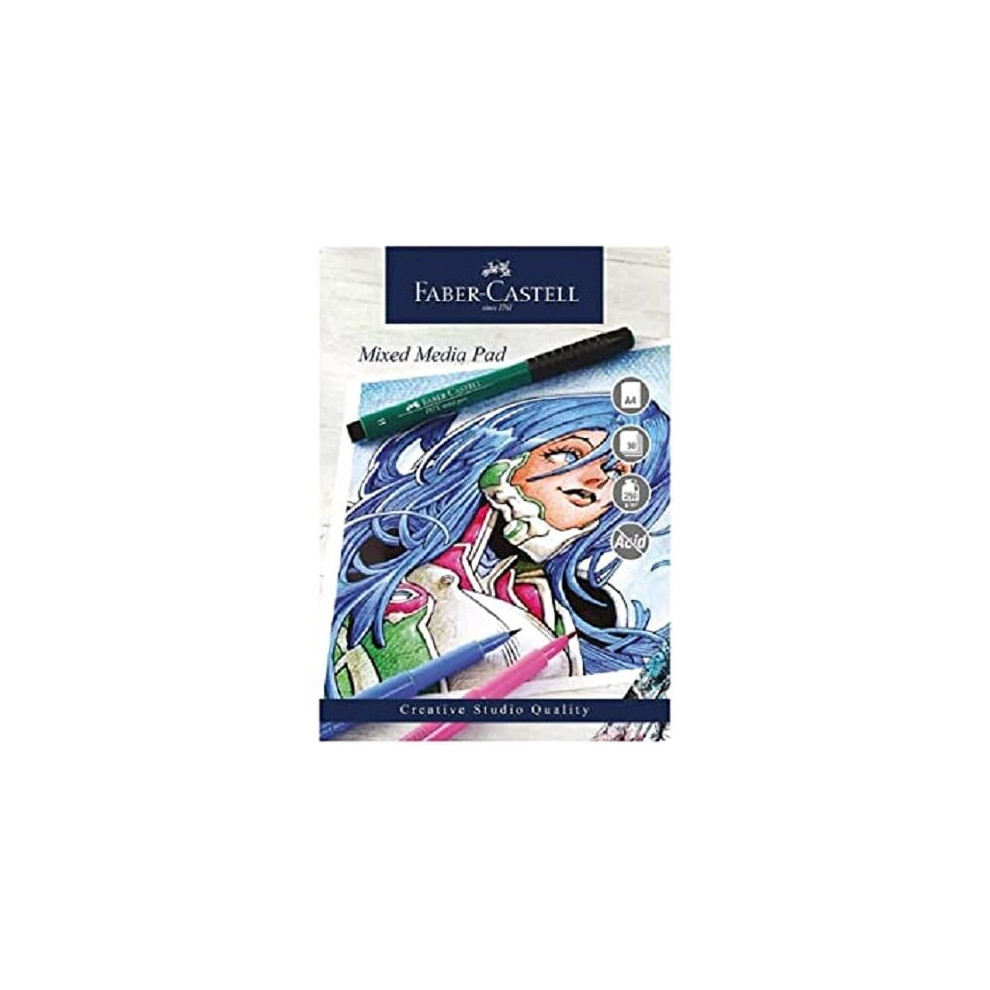 Faber-Castell Creative Studio Mixed Media Pad, A3 250 Gsm Pad Of 30 Sheets