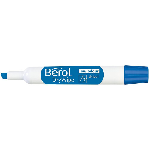 Berol Dry Wipe Chisel Tip Whiteboard Marker, Assorted Colours, Pack of 8 2