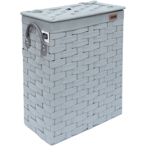 Ehc Slimline Laundry Linen Basket Bin Bathroom Storage Hamper Basket with Lid