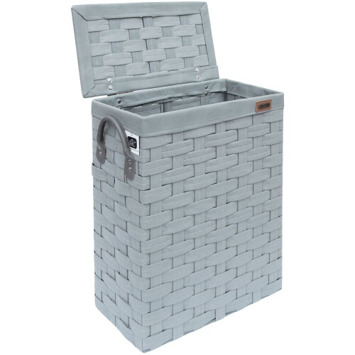 Ehc Slimline Laundry Linen Basket Bin Bathroom Storage Hamper Basket with Lid 1