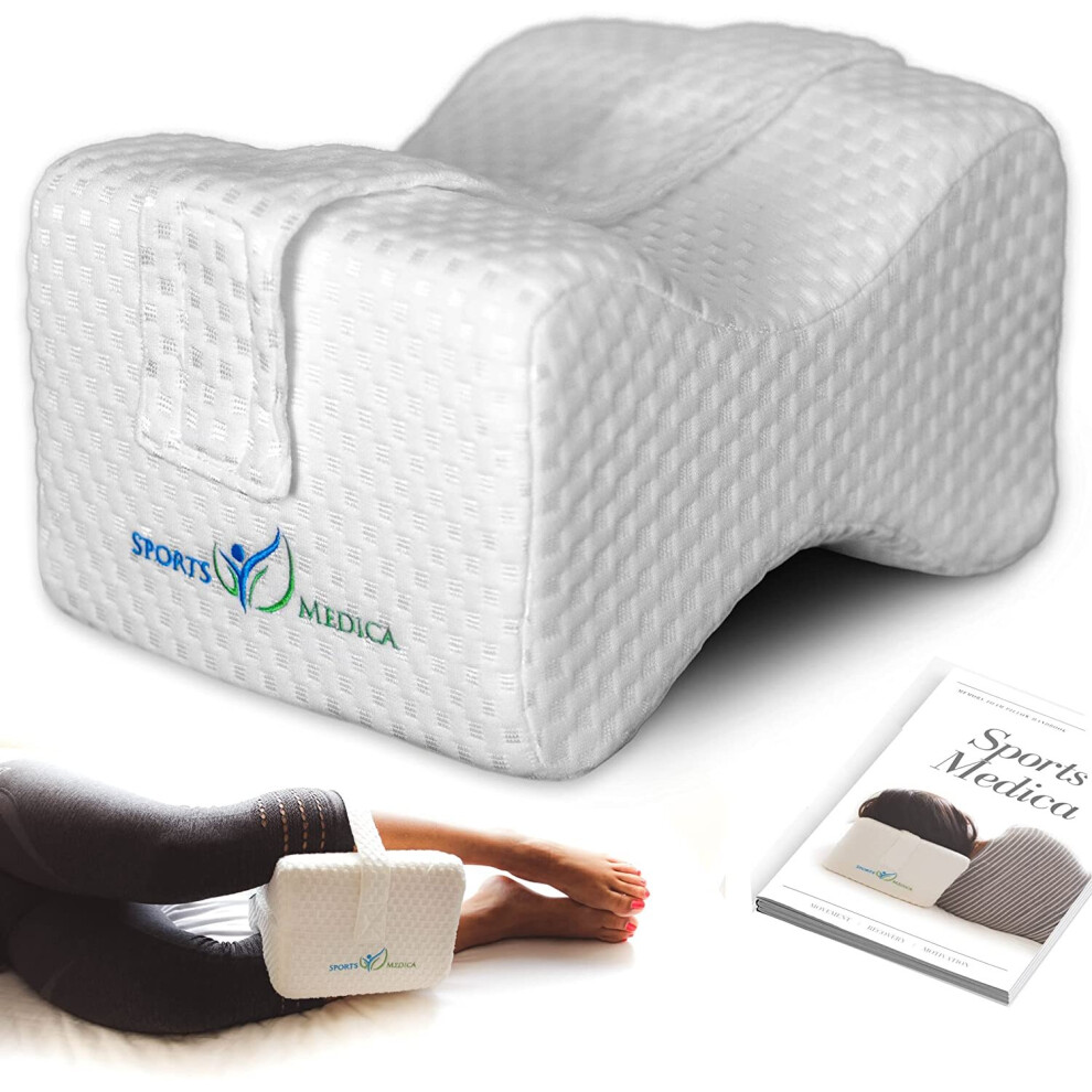 Knee pillow designed for sciatica, pregnancy, knee and hip pain relief - Doctor recommended leg pillow for side sleepers to...
