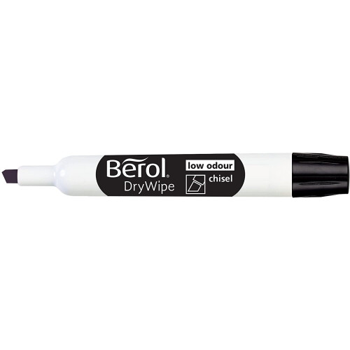 Berol Dry Wipe Chisel Tip Whiteboard Marker, Assorted Colours, Pack of 8 1