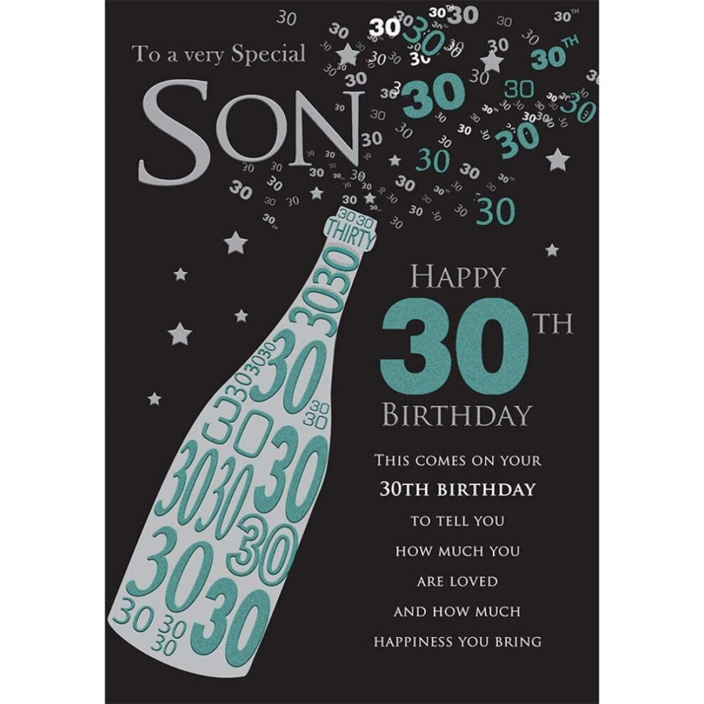 STUNNING TOP RANGE TO A VERY SPECIAL SON HAPPY 30TH BIRTHDAY GREETING CARD