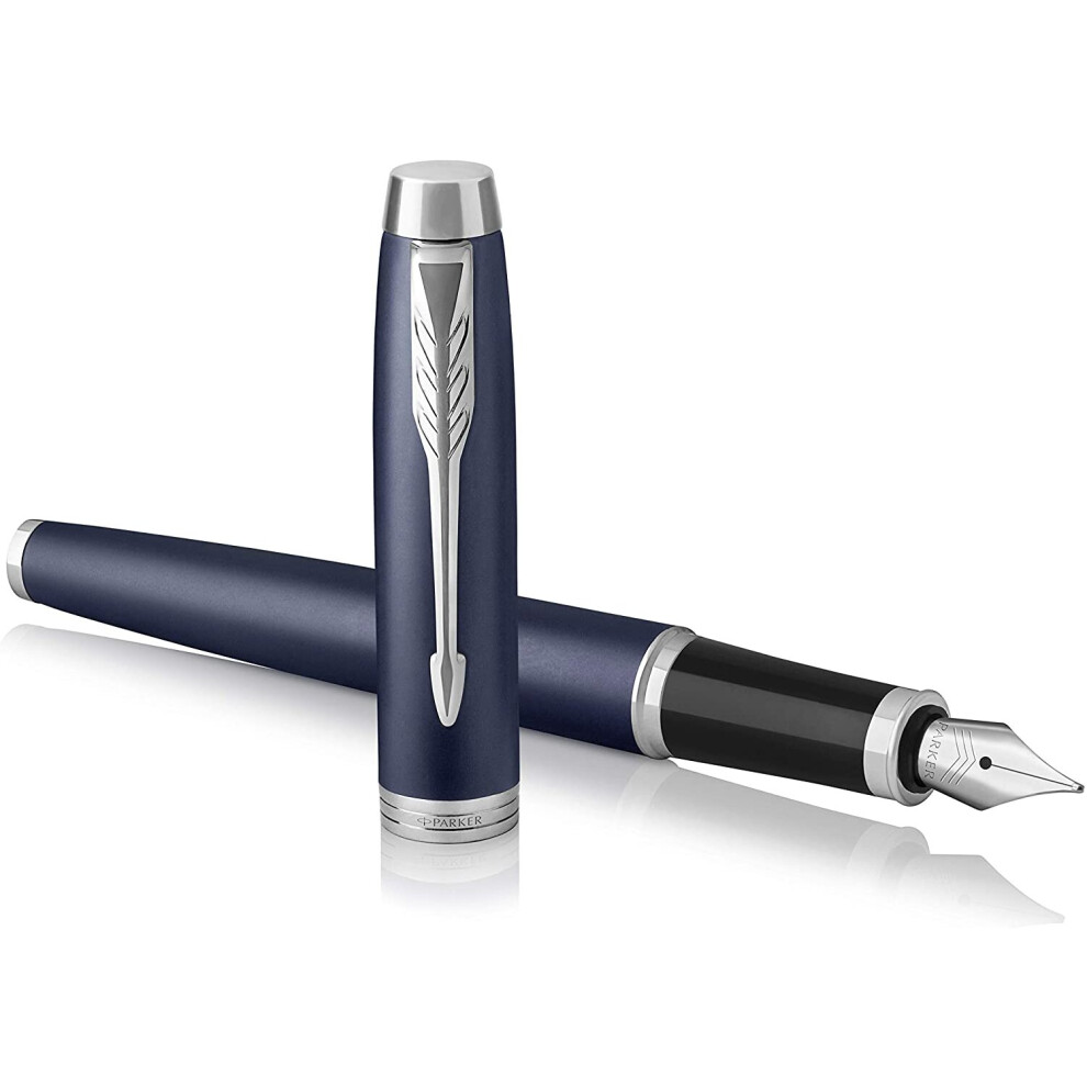 Parker IM Fountain Pen | Matte Blue | Fine Nib with Blue Ink Refill | Gift Box