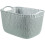 Curver Curver Knit Large Rectangular Plastic Storage Basket, Misty Blue, 19 Litre 1