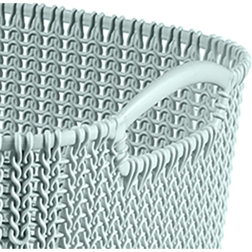 Curver Curver Knit Large Rectangular Plastic Storage Basket, Misty Blue, 19 Litre 2