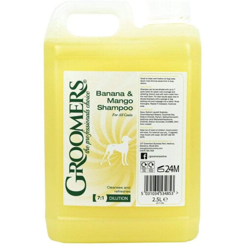 Groomers Banana and Mango Shampoo 2.5L