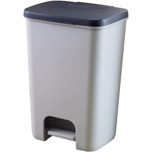 Curver Curver Pedal Bin Essentials 20L Light Grey Trash Can Waste Container Pedal Bin