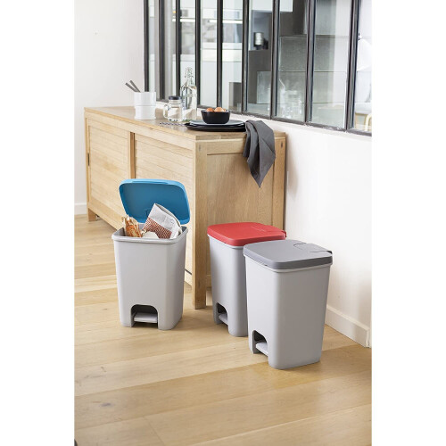 Curver Curver Pedal Bin Essentials 20L Light Grey Trash Can Waste Container Pedal Bin 2
