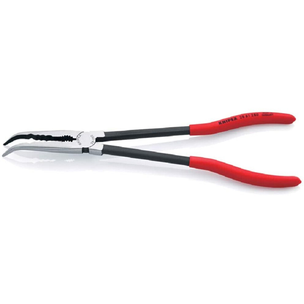 Knipex Long Reach Needle Nose Pliers With Transverse Profiles (280 Mm) 28 81 280