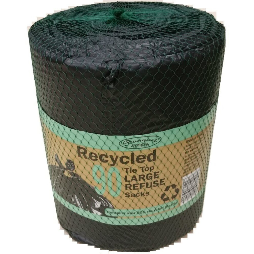 Banquet recycled tie top large refuse sacks