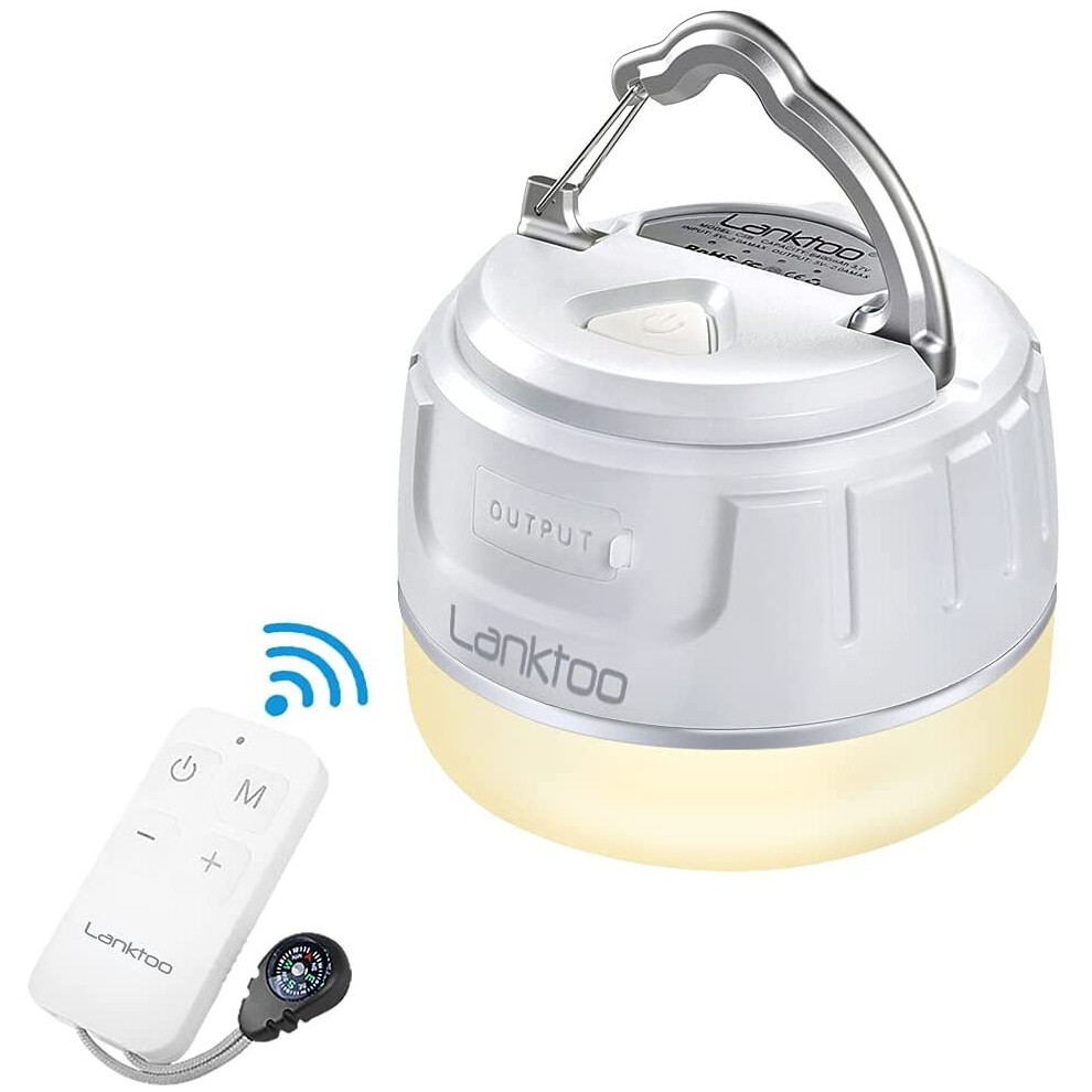 lanktoo 2-In-1 Rechargeable Camping Lantern & Power Bank Charger 6400mAh - IP65 Ultral Bright Emergency Lamp Outdoor Tent Light...