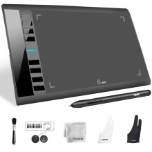 Graphics Tablet M708 UGEE 10 x 6 inch Large Active Area Drawing Tablet with 8 Hot Keys, 8192 Levels Pen, UGEE M708 Graphic...