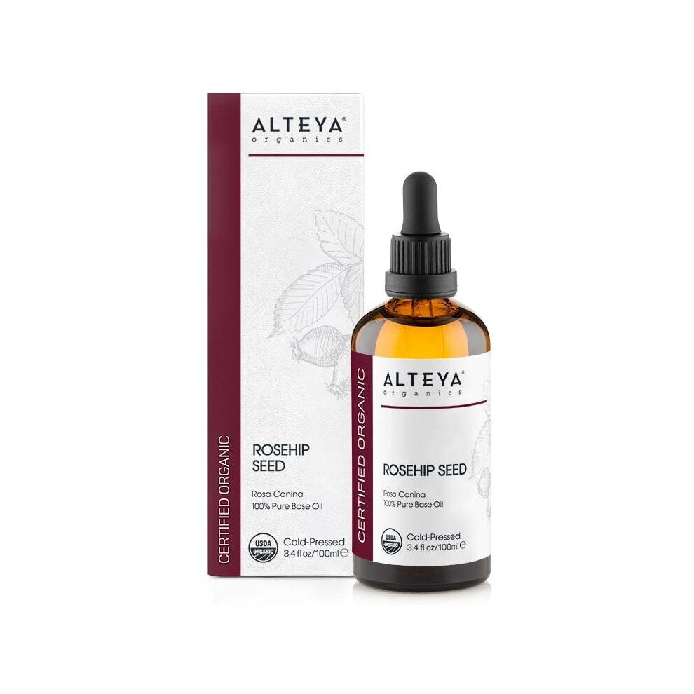 Visit-The-Alteya-Store Alteya Organic Rosehip Oil 100Ml - 100% Usda Certified Organic Pure Natural Cold Pressed Rosehip Seed Carrier Oil -...