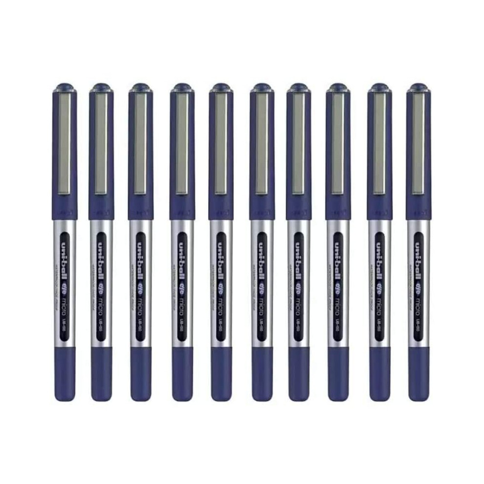 Uni-ball Eye Micro Ub-150 Gel Ink Pen - 0.5 mm - 10 Pcs - Blue