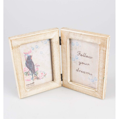 Sass & Belle Double White Wood Photo Frame 1