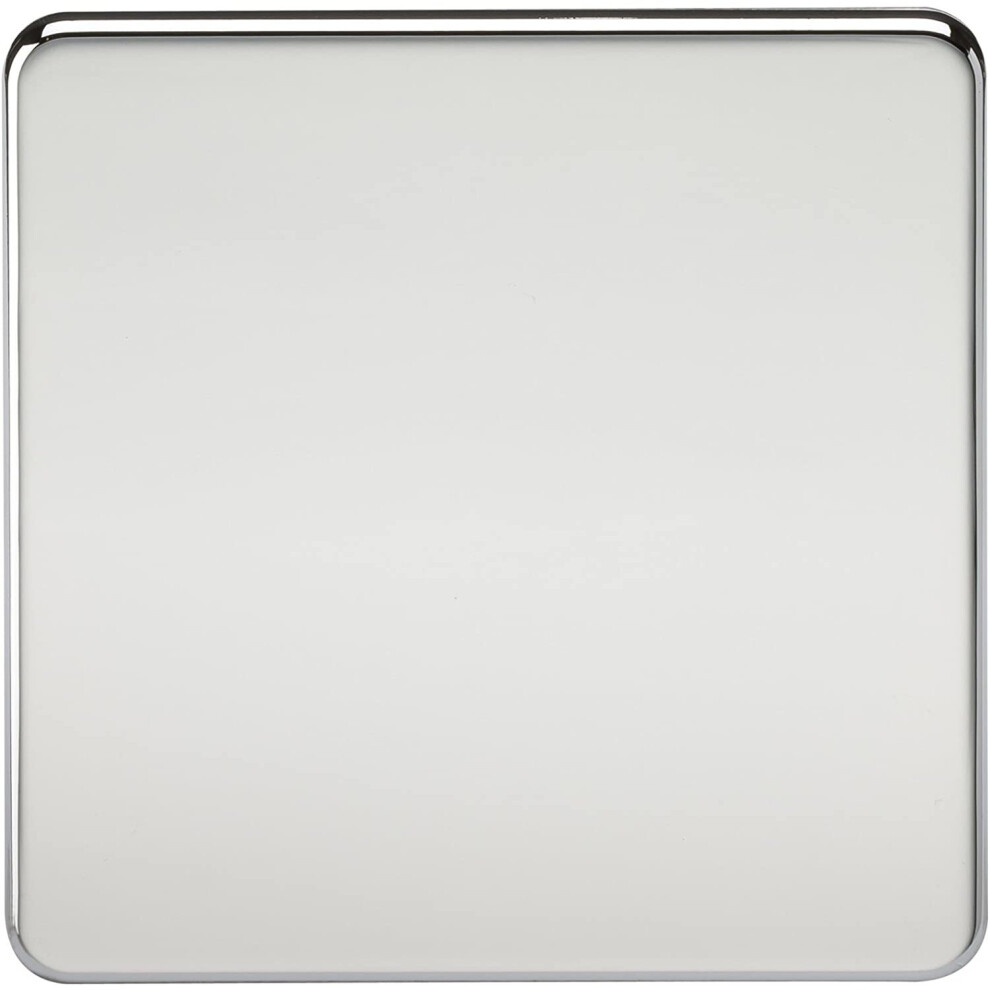 Knightsbridge Sf8350pc Screwless 1-Gang Blanking Plate, Polished Chrome 5055832901945