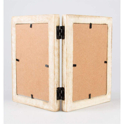 Sass & Belle Double White Wood Photo Frame 2