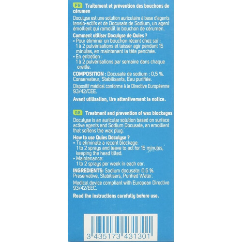 Quies Doculyse Wax Hygiene Spray 30ml 1