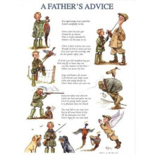 Father's Advice shooting poem greeting card by Bryn Parry
