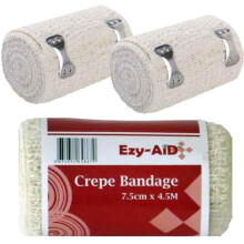 12pk Ezy-Aid Crepe Bandage 7.5cm x 4.5M - Premium Quality