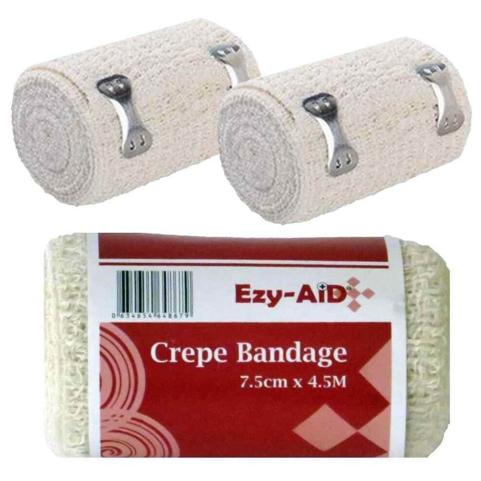 Brand:-Ezy-Aidâ® 12Pk Ezy-Aid Crepe Bandage 7.5Cm X 4.5M - Premium Quality